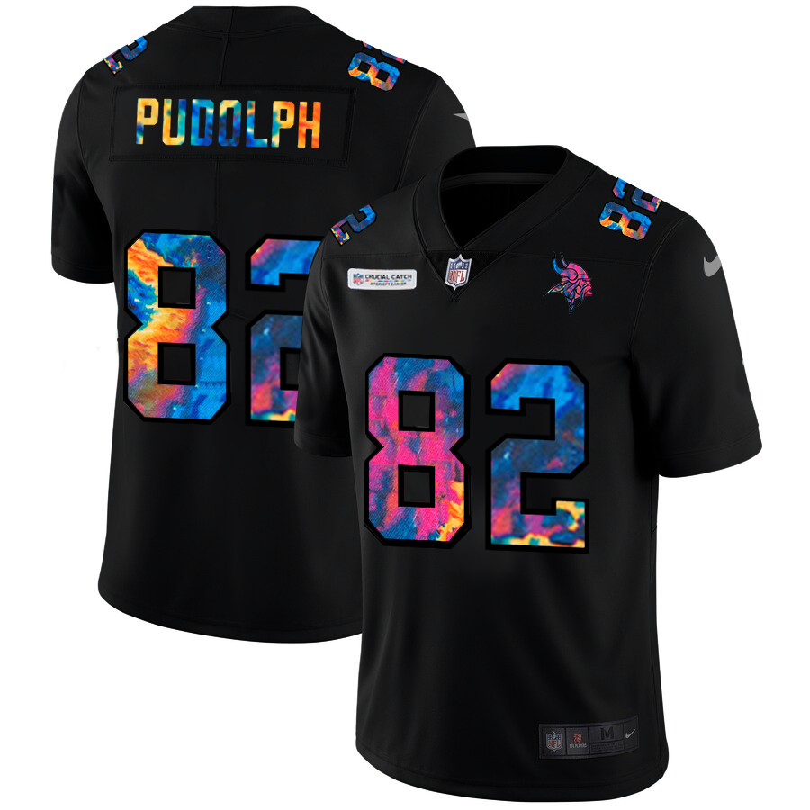 NFL Minnesota Vikings #82 Kyle Rudolph Men Nike MultiColor Black 2020 Crucial Catch Vapor Untouchable Limited Jersey